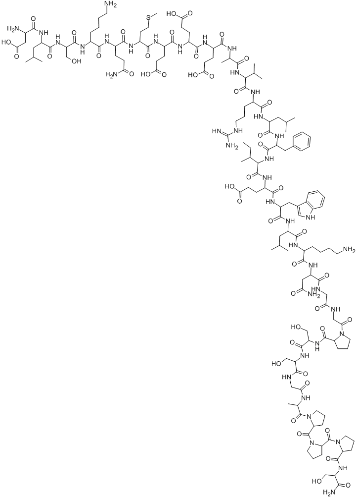 ASP-LEU-SER-LYS-GLN-MET-GLU-GLU-GLU-ALA-VAL-ARG-LEU-PHE-ILE-GLU-TRP-LEU-LYS-ASN-GLY-GLY-PRO-SER-SER-GLY-ALA-PRO-PRO-PRO-SER-NH2 CAS#: 133514-43-9